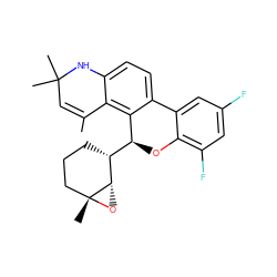 CC1=CC(C)(C)Nc2ccc3c(c21)[C@H]([C@H]1CCC[C@@]2(C)O[C@@H]12)Oc1c(F)cc(F)cc1-3 ZINC000040379361