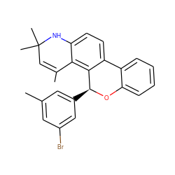 CC1=CC(C)(C)Nc2ccc3c(c21)[C@H](c1cc(C)cc(Br)c1)Oc1ccccc1-3 ZINC000003831948