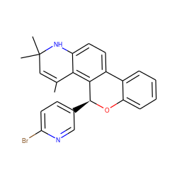 CC1=CC(C)(C)Nc2ccc3c(c21)[C@H](c1ccc(Br)nc1)Oc1ccccc1-3 ZINC000013777138