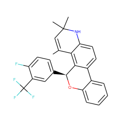 CC1=CC(C)(C)Nc2ccc3c(c21)[C@H](c1ccc(F)c(C(F)(F)F)c1)Oc1ccccc1-3 ZINC000013777121