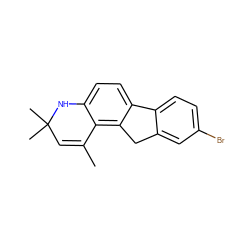 CC1=CC(C)(C)Nc2ccc3c(c21)Cc1cc(Br)ccc1-3 ZINC000024611256