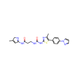 CC1=CC(NC(=O)CCNC(=O)Nc2nc(C)c(-c3ccc(-n4cccn4)cc3)s2)=NC1 ZINC000095564444