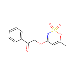 CC1=CC(OCC(=O)c2ccccc2)=NS(=O)(=O)O1 ZINC000299830706