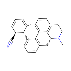 CC1=CC=C[C@H](C#N)[C@H]1c1cccc2c1-c1cccc3c1[C@@H](C2)N(C)CC3 ZINC000028458307