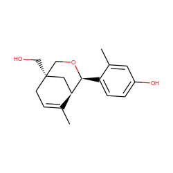 CC1=CC[C@@]2(CO)CO[C@@H](c3ccc(O)cc3C)[C@@H]1C2 ZINC000028128467