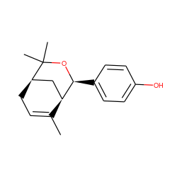 CC1=CC[C@@H]2C[C@H]1[C@H](c1ccc(O)cc1)OC2(C)C ZINC000000517292