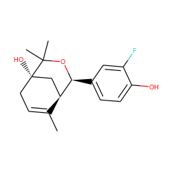 CC1=CC[C@]2(O)C[C@H]1[C@H](c1ccc(O)c(F)c1)OC2(C)C ZINC000028135615