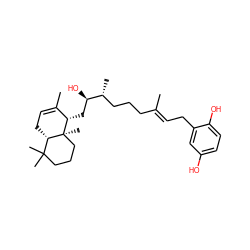 CC1=CC[C@H]2C(C)(C)CCC[C@]2(C)[C@H]1C[C@@H](O)[C@H](C)CCC/C(C)=C/Cc1cc(O)ccc1O ZINC000028703139