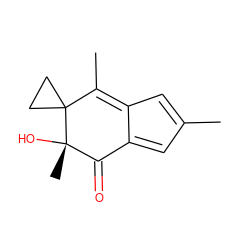 CC1=CC2=C(C)C3(CC3)[C@@](C)(O)C(=O)C2=C1 ZINC000003926359