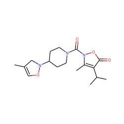 CC1=CON(C2CCN(C(=O)n3oc(=O)c(C(C)C)c3C)CC2)C1 ZINC000026846781