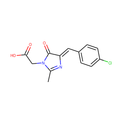 CC1=N/C(=C\c2ccc(Cl)cc2)C(=O)N1CC(=O)O ZINC001772623047