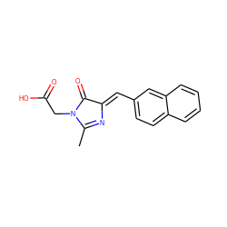 CC1=N/C(=C\c2ccc3ccccc3c2)C(=O)N1CC(=O)O ZINC001772573614