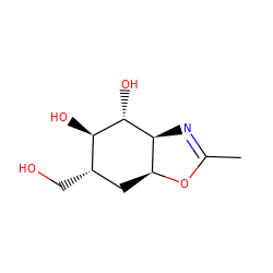 CC1=N[C@H]2[C@H](C[C@H](CO)[C@@H](O)[C@@H]2O)O1 ZINC000098188694