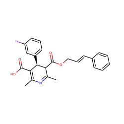 CC1=NC(C)=C(C(=O)O)[C@@H](c2cccc(I)c2)C1C(=O)OC/C=C/c1ccccc1 ZINC000028567938