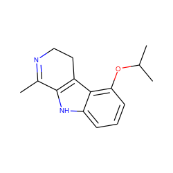 CC1=NCCc2c1[nH]c1cccc(OC(C)C)c21 ZINC000027517332