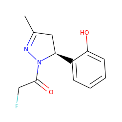 CC1=NN(C(=O)CF)[C@H](c2ccccc2O)C1 ZINC000653747692