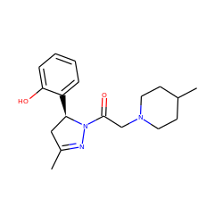 CC1=NN(C(=O)CN2CCC(C)CC2)[C@H](c2ccccc2O)C1 ZINC000084604703