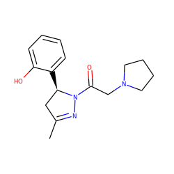 CC1=NN(C(=O)CN2CCCC2)[C@H](c2ccccc2O)C1 ZINC000653729254