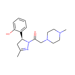 CC1=NN(C(=O)CN2CCN(C)CC2)[C@H](c2ccccc2O)C1 ZINC000653727785