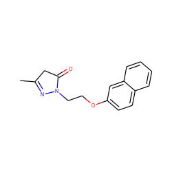 CC1=NN(CCOc2ccc3ccccc3c2)C(=O)C1 ZINC000000001764