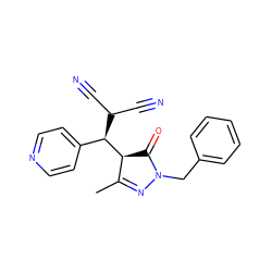 CC1=NN(Cc2ccccc2)C(=O)[C@@H]1[C@@H](c1ccncc1)C(C#N)C#N ZINC000000271761