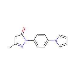 CC1=NN(c2ccc(-n3cccc3)cc2)C(=O)C1 ZINC000653792897