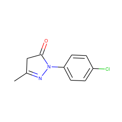 CC1=NN(c2ccc(Cl)cc2)C(=O)C1 ZINC000100047782