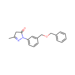 CC1=NN(c2cccc(COCc3ccccc3)c2)C(=O)C1 ZINC000653780420