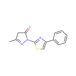 CC1=NN(c2nc(-c3ccccc3)cs2)C(=O)C1 ZINC000100491062