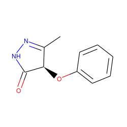 CC1=NNC(=O)[C@@H]1Oc1ccccc1 ZINC000100548367