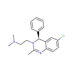 CC1=Nc2ccc(Cl)cc2[C@H](c2ccccc2)N1CCN(C)C ZINC000072123249