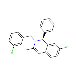 CC1=Nc2ccc(Cl)cc2[C@H](c2ccccc2)N1Cc1cccc(Cl)c1 ZINC000072123295