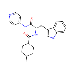 CC1CCC(C(=O)N[C@@H](Cc2c[nH]c3ccccc23)C(=O)Nc2ccncc2)CC1 ZINC000006722236