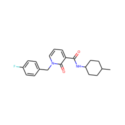 CC1CCC(NC(=O)c2cccn(Cc3ccc(F)cc3)c2=O)CC1 ZINC000103263580