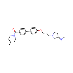 CC1CCN(C(=O)c2ccc(-c3ccc(OCCCN4CC[C@@H](N(C)C)C4)cc3)cc2)CC1 ZINC000022927363