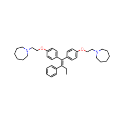 CCC(=C(c1ccc(OCCN2CCCCCC2)cc1)c1ccc(OCCN2CCCCCC2)cc1)c1ccccc1 ZINC000103230564