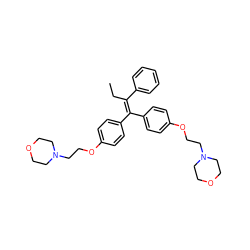 CCC(=C(c1ccc(OCCN2CCOCC2)cc1)c1ccc(OCCN2CCOCC2)cc1)c1ccccc1 ZINC000028821487