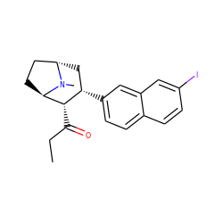 CCC(=O)[C@H]1[C@@H](c2ccc3ccc(I)cc3c2)C[C@H]2CC[C@H]1N2C ZINC000100882857