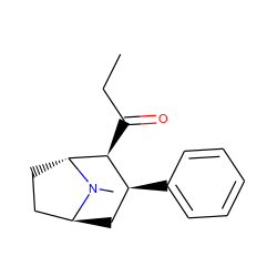 CCC(=O)[C@H]1[C@@H](c2ccccc2)C[C@H]2CC[C@H]1N2C ZINC000100741855