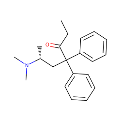 CCC(=O)C(C[C@@H](C)N(C)C)(c1ccccc1)c1ccccc1 ZINC000001530706