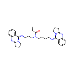 CCC(=O)N(CCCCN=c1c2ccccc2nc2n1CCC2)CCCN=c1c2ccccc2nc2n1CCC2 ZINC000254016526