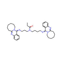 CCC(=O)N(CCCCN=c1c2ccccc2nc2n1CCCCCC2)CCCN=c1c2ccccc2nc2n1CCCCCC2 ZINC000254051333