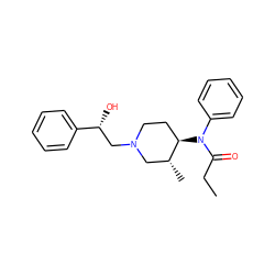 CCC(=O)N(c1ccccc1)[C@@H]1CCN(C[C@@H](O)c2ccccc2)C[C@H]1C ZINC000013743327