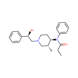 CCC(=O)N(c1ccccc1)[C@@H]1CCN(C[C@H](O)c2ccccc2)C[C@H]1C ZINC000013743328