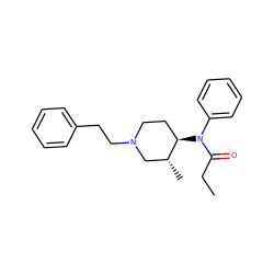 CCC(=O)N(c1ccccc1)[C@@H]1CCN(CCc2ccccc2)C[C@H]1C ZINC000004213748