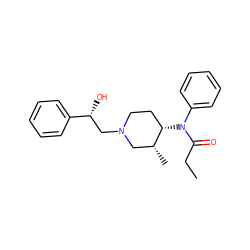 CCC(=O)N(c1ccccc1)[C@H]1CCN(C[C@@H](O)c2ccccc2)C[C@H]1C ZINC000001850149