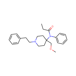 CCC(=O)N(c1ccccc1)C1(COC)CCN(CCc2ccccc2)CC1 ZINC000005768110