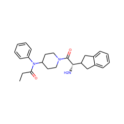 CCC(=O)N(c1ccccc1)C1CCN(C(=O)[C@@H](N)C2Cc3ccccc3C2)CC1 ZINC000028703182