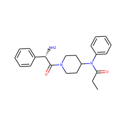 CCC(=O)N(c1ccccc1)C1CCN(C(=O)[C@@H](N)c2ccccc2)CC1 ZINC000096904004