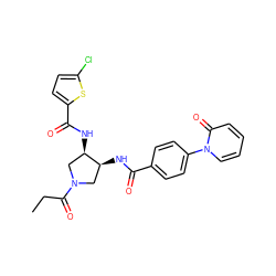 CCC(=O)N1C[C@H](NC(=O)c2ccc(-n3ccccc3=O)cc2)[C@H](NC(=O)c2ccc(Cl)s2)C1 ZINC000028826218